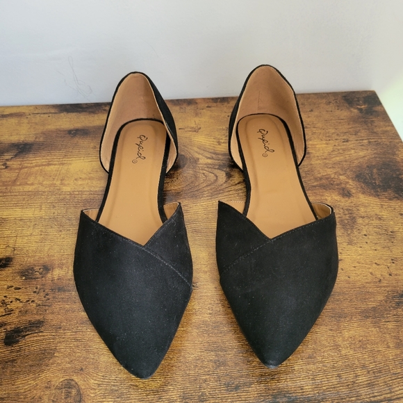 Qupid Black Flats - Picture 1 of 6